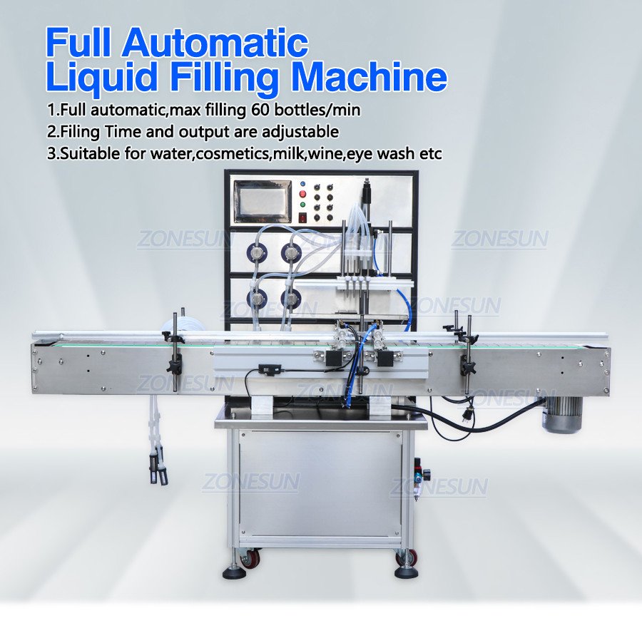 ZONESUN Full Automatic Magnetic Pump Liquid Filling Machine-ZONESUN TECHNOLOGY LIMITED