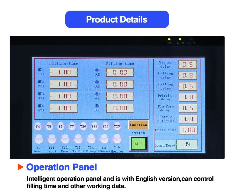 ZONESUN Full Automatic Magnetic Pump Liquid Filling Machine-ZONESUN TECHNOLOGY LIMITED