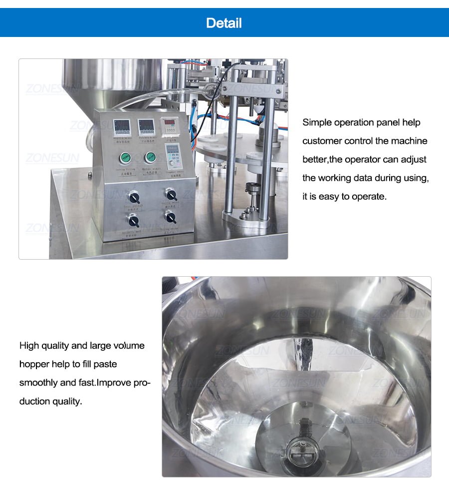 ZONESUN Automatic Tube Filling Sealing Machine For Toothpaste-ZONESUN TECHNOLOGY LIMITED ZONESUN Automatic Tube Filling Sealing Machine For Toothpaste-ZONESUN TECHNOLOGY LIMITED