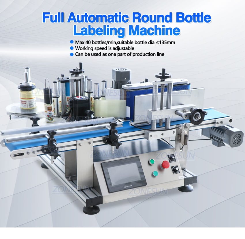 ZONESUN Automatic Round Bottle Labeling Machine-ZONESUN TECHNOLOGY LIMITED ZONESUN Automatic Round Bottle Labeling Machine-ZONESUN TECHNOLOGY LIMITED