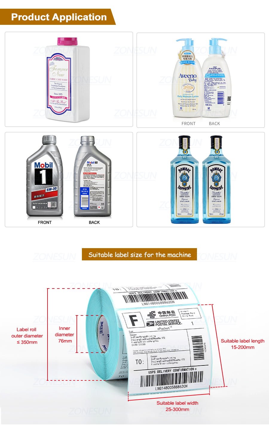 ZONESUN ZS-TB600 Full Automatic Flat Surface Labeling Machine-ZONESUN TECHNOLOGY LIMITED