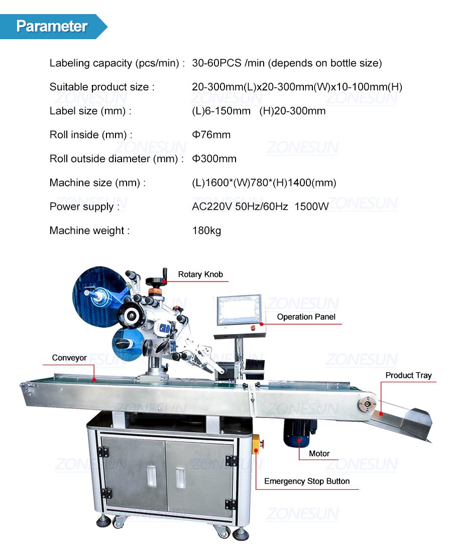 ZONESUN ZS-TB833 Full Automatic Anti Tamper Labeling Machine-ZONESUN TECHNOLOGY LIMITED