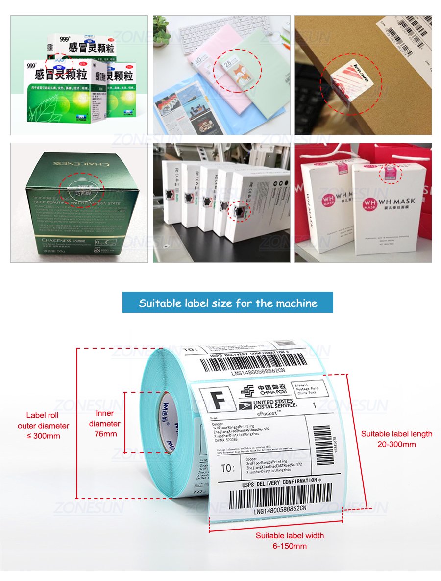ZONESUN ZS-TB833 Full Automatic Anti Tamper Labeling Machine-ZONESUN TECHNOLOGY LIMITED