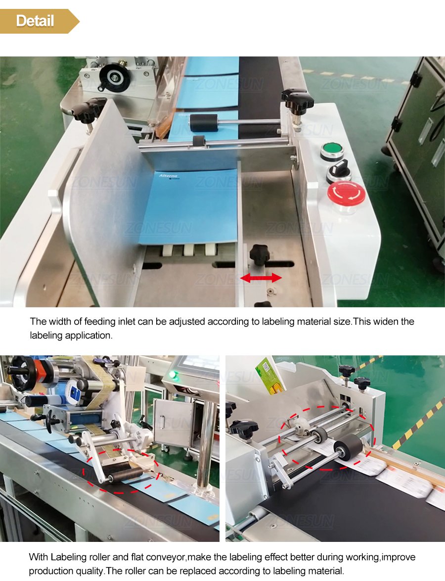 ZONESUN ZS-TB832 Full Automatic Flat Surface Labeling Machine For Packaging Bags-ZONESUN TECHNOLOGY LIMITED