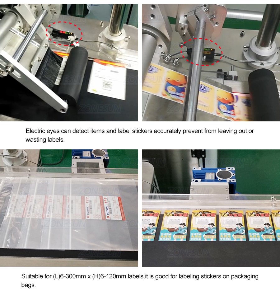 ZONESUN ZS-TB832 Full Automatic Flat Surface Labeling Machine For Packaging Bags-ZONESUN TECHNOLOGY LIMITED
