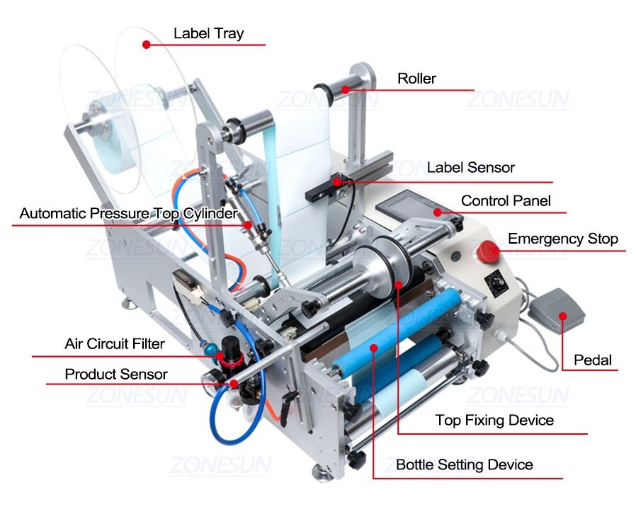 ZONESUN ZS-801 Automatic Round Bottle Labeling Machine-ZONESUN TECHNOLOGY LIMITED ZONESUN ZS-801 Automatic Round Bottle Labeling Machine-ZONESUN TECHNOLOGY LIMITED