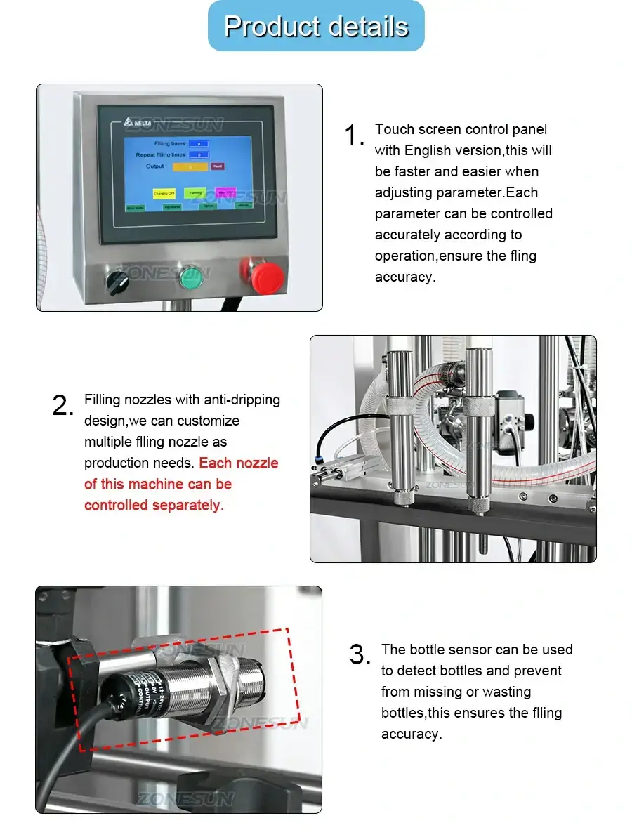 Double-head Paste Filling Machine-ZONESUN TECHNOLOGY LIMITED Double-head Paste Filling Machine-ZONESUN TECHNOLOGY LIMITED