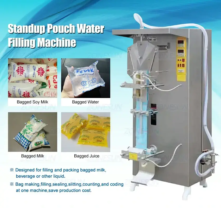 Liquid Sachet Packaging Machine-ZONESUN TECHNOLOGY LIMITED Liquid Sachet Packaging Machine-ZONESUN TECHNOLOGY LIMITED