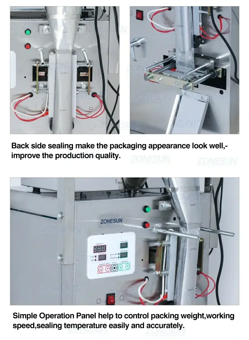 ZONESUN Automatic Powder Filling Back Side Sealing Machine-ZONESUN TECHNOLOGY LIMITED ZONESUN Automatic Powder Filling Back Side Sealing Machine-ZONESUN TECHNOLOGY LIMITED