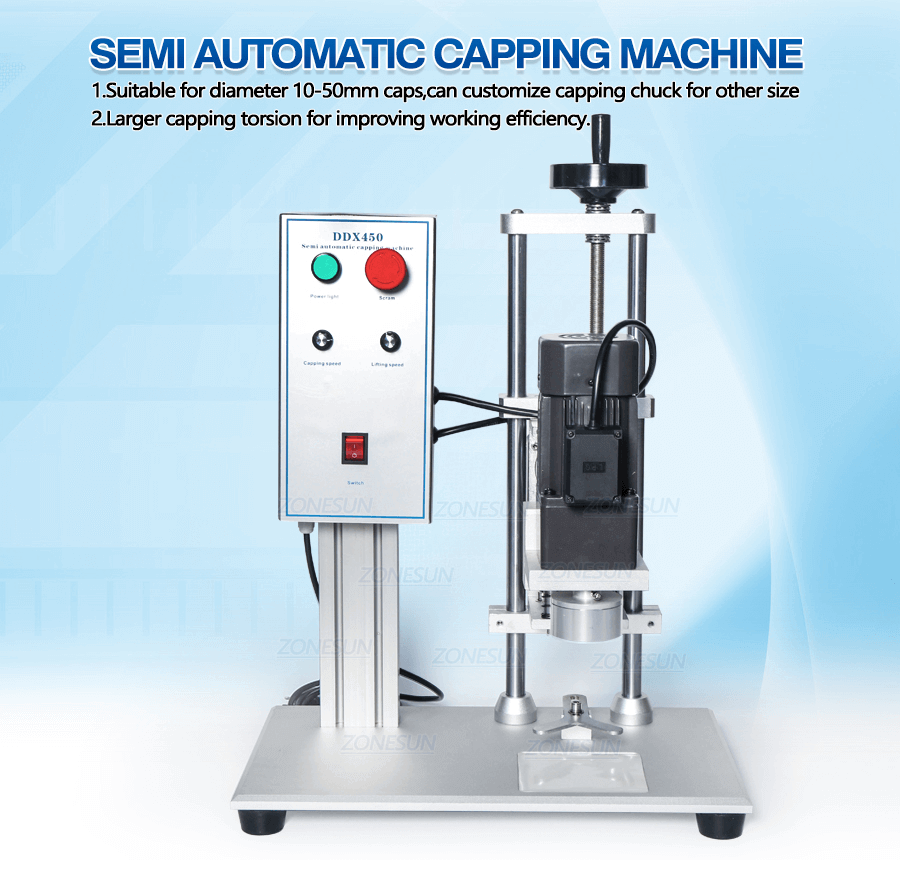 ZONESUN ZS-XG450 Desktop Bottle Capping Machine-ZONESUN TECHNOLOGY LIMITED ZONESUN ZS-XG450 Desktop Bottle Capping Machine-ZONESUN TECHNOLOGY LIMITED