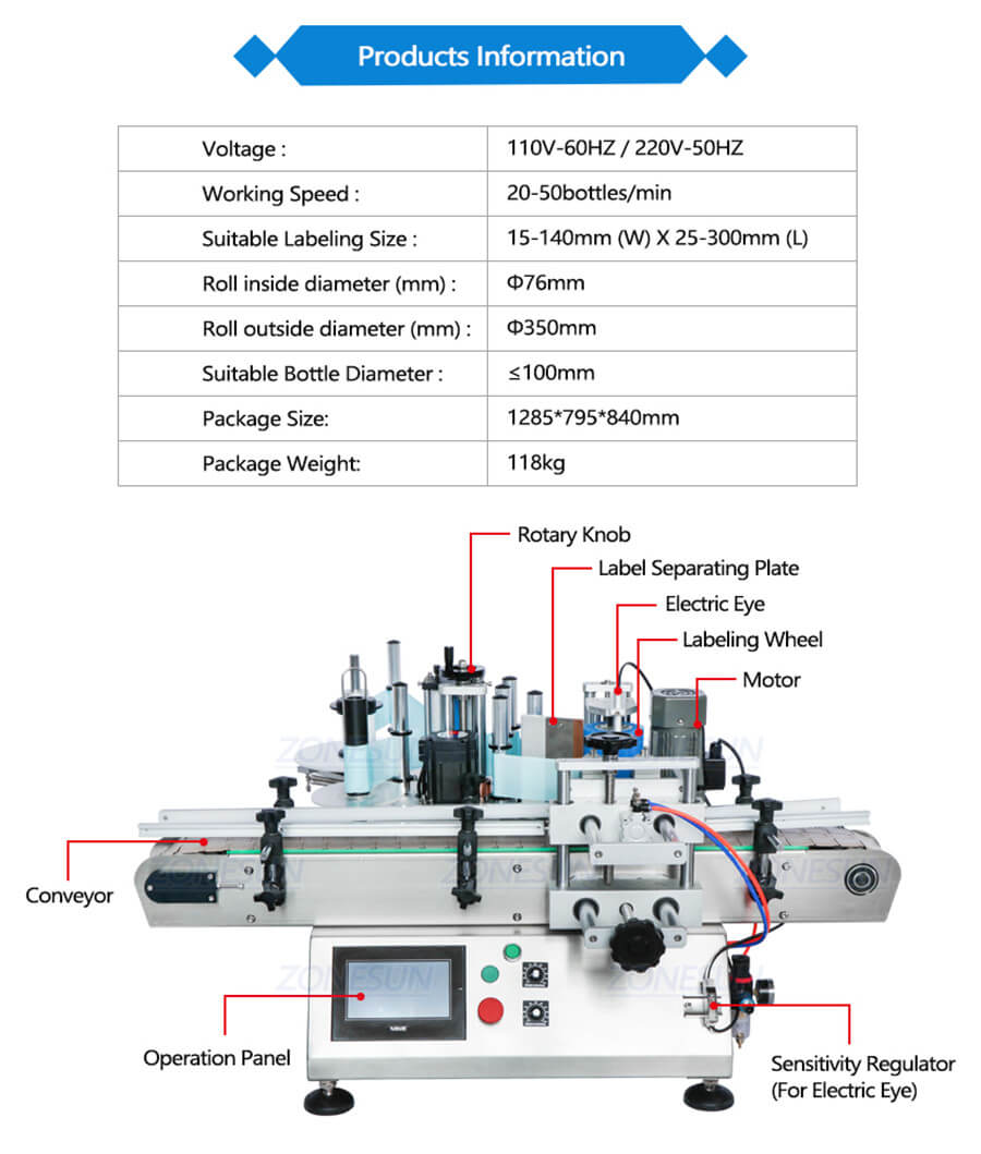 Desktop Round Bottle Labeling Machine-ZONESUN TECHNOLOGY LIMITED Desktop Round Bottle Labeling Machine-ZONESUN TECHNOLOGY LIMITED