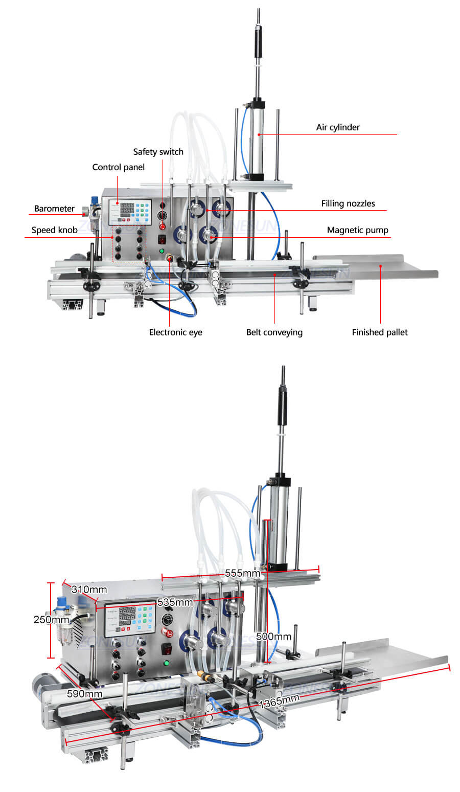 ZONESUN Automatic Desktop Magnetic Pump Diving Filling Machine-ZONESUN TECHNOLOGY LIMITED ZONESUN Automatic Desktop Magnetic Pump Diving Filling Machine-ZONESUN TECHNOLOGY LIMITED