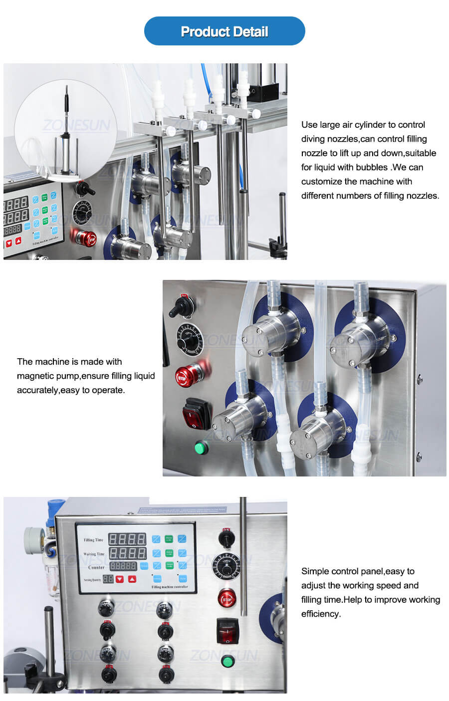 ZONESUN Automatic Desktop Magnetic Pump Diving Filling Machine-ZONESUN TECHNOLOGY LIMITED ZONESUN Automatic Desktop Magnetic Pump Diving Filling Machine-ZONESUN TECHNOLOGY LIMITED
