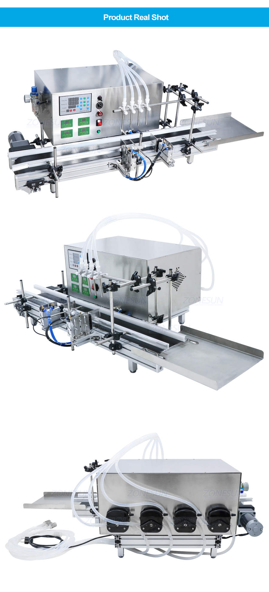 ZONESUN Peristaltic Pump Liquid Filling Machine For Water Drinks Milk-ZONESUN TECHNOLOGY LIMITED ZONESUN Peristaltic Pump Liquid Filling Machine For Water Drinks Milk-ZONESUN TECHNOLOGY LIMITED