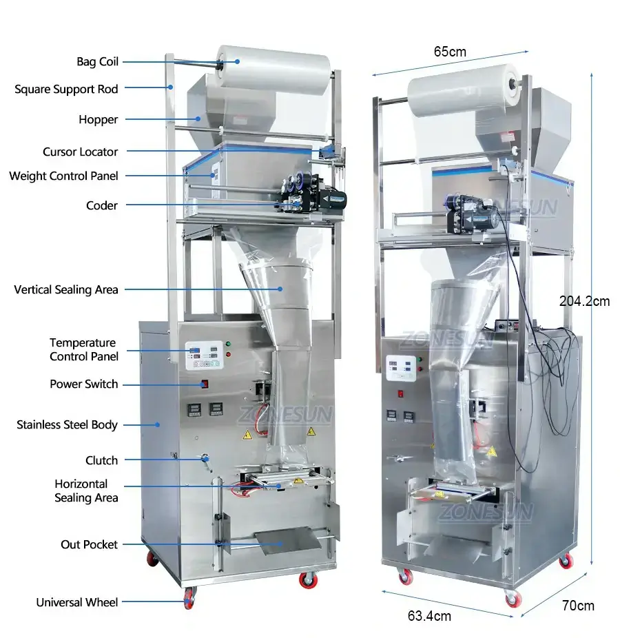 ZONESUN ZS-FM1000 Large Capacity Automatic Filling Sealing Machine-ZONESUN TECHNOLOGY LIMITED ZONESUN ZS-FM1000 Large Capacity Automatic Filling Sealing Machine-ZONESUN TECHNOLOGY LIMITED