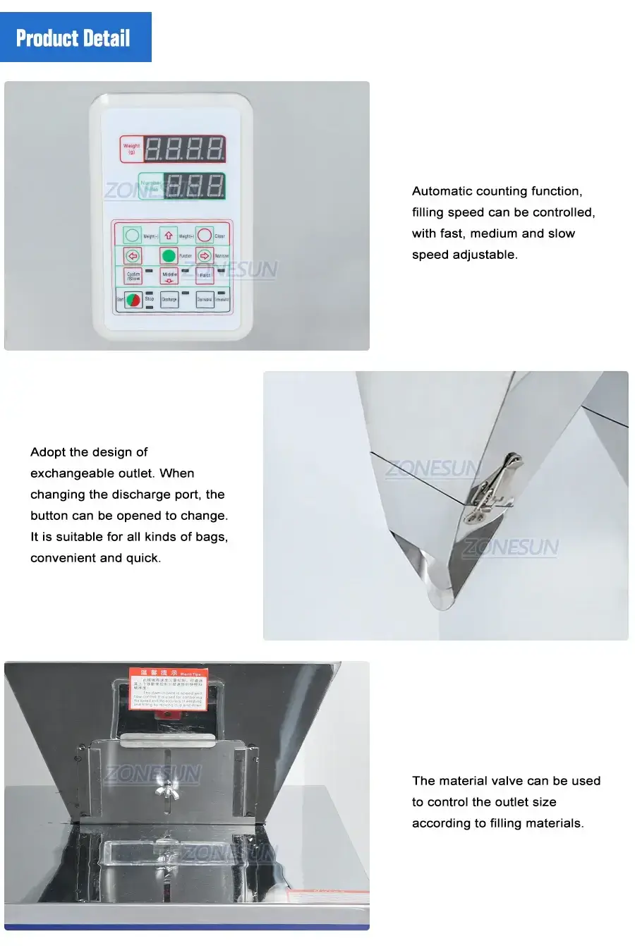 ZONESUN ZS-FM1000 Large Capacity Automatic Filling Sealing Machine-ZONESUN TECHNOLOGY LIMITED ZONESUN ZS-FM1000 Large Capacity Automatic Filling Sealing Machine-ZONESUN TECHNOLOGY LIMITED