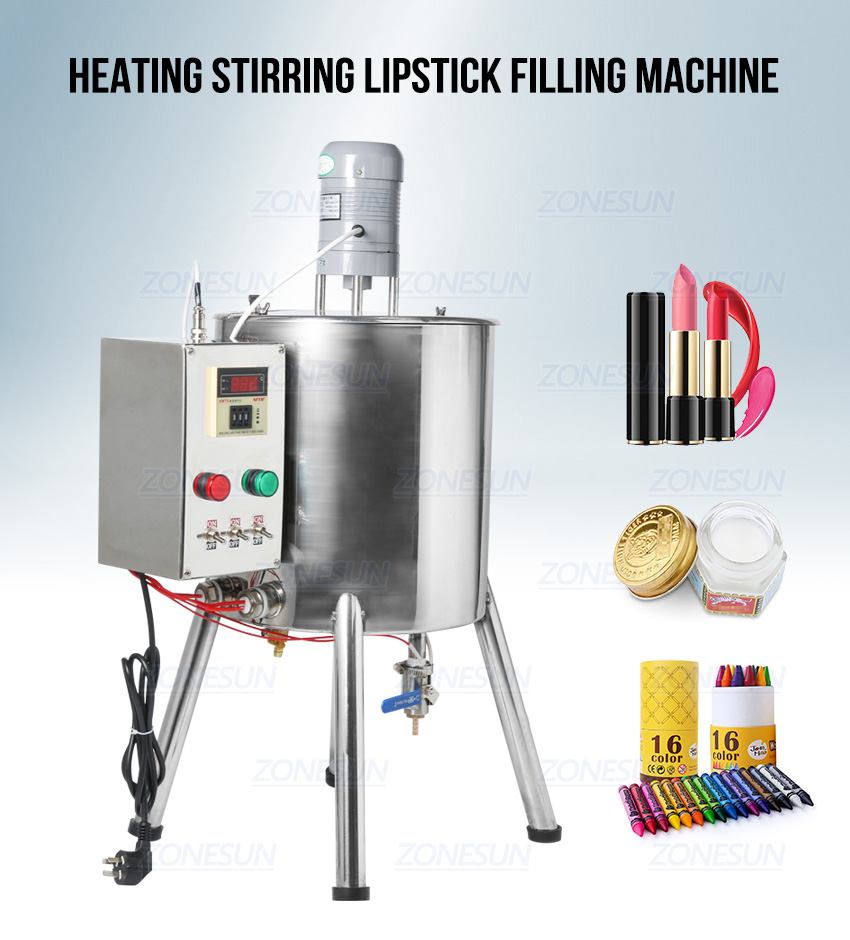 ZONESUN Heating Stirring Lipstick Filling Machine-ZONESUN TECHNOLOGY LIMITED ZONESUN Heating Stirring Lipstick Filling Machine-ZONESUN TECHNOLOGY LIMITED