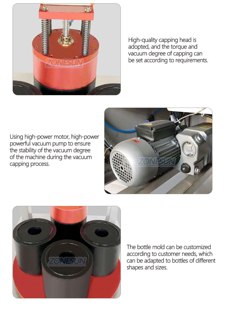 Rotary Vacuum Capping Machine-ZONESUN TECHNOLOGY LIMITED Rotary Vacuum Capping Machine-ZONESUN TECHNOLOGY LIMITED