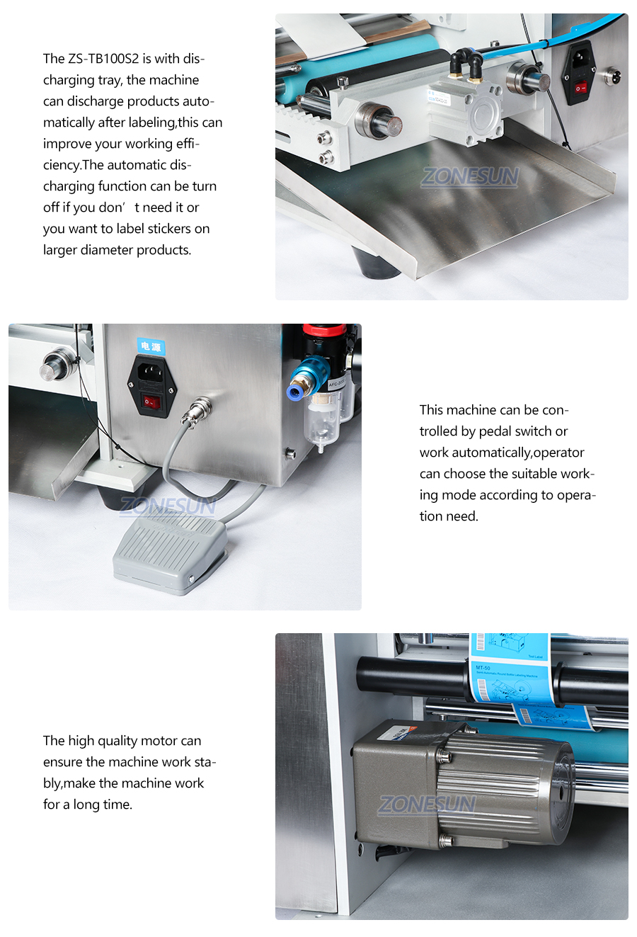 ZONESUN ZS-TB100S2 Automatic Discharge Round Bottle Labeling Machine-ZONESUN TECHNOLOGY LIMITED ZONESUN ZS-TB100S2 Automatic Discharge Round Bottle Labeling Machine-ZONESUN TECHNOLOGY LIMITED