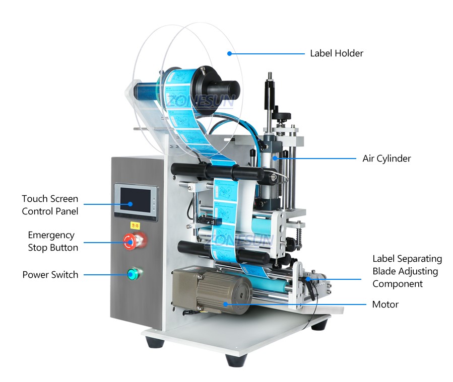ZONESUN ZS-TB100S2 Automatic Discharge Round Bottle Labeling Machine-ZONESUN TECHNOLOGY LIMITED ZONESUN ZS-TB100S2 Automatic Discharge Round Bottle Labeling Machine-ZONESUN TECHNOLOGY LIMITED