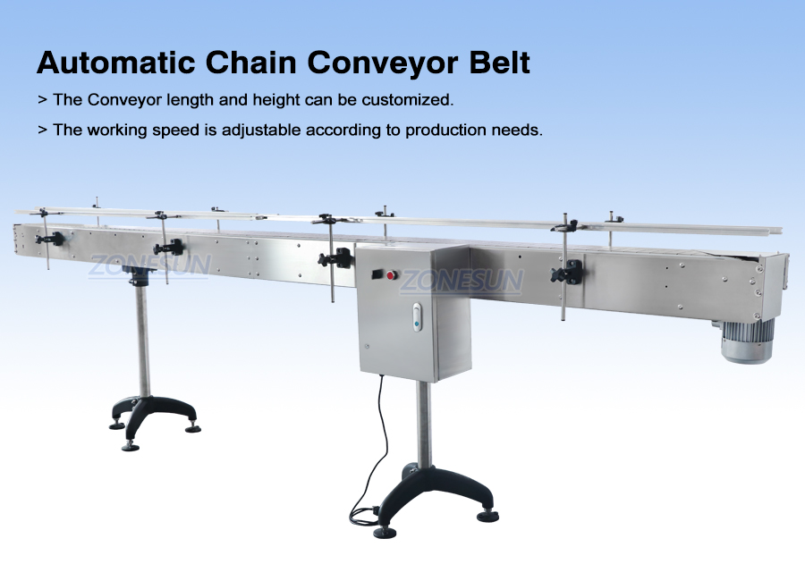 ZONESUN ZS-CB150 Automatic Chain Conveyor Belt-ZONESUN TECHNOLOGY LIMITED ZONESUN ZS-CB150 Automatic Chain Conveyor Belt-ZONESUN TECHNOLOGY LIMITED