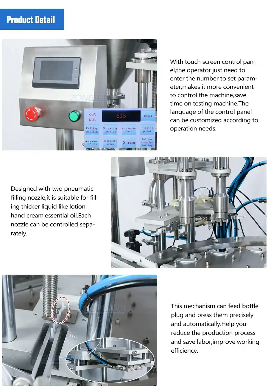 4 In1 Filling And Capping Machine-ZONESUN TECHNOLOGY LIMITED 4 In1 Filling And Capping Machine-ZONESUN TECHNOLOGY LIMITED