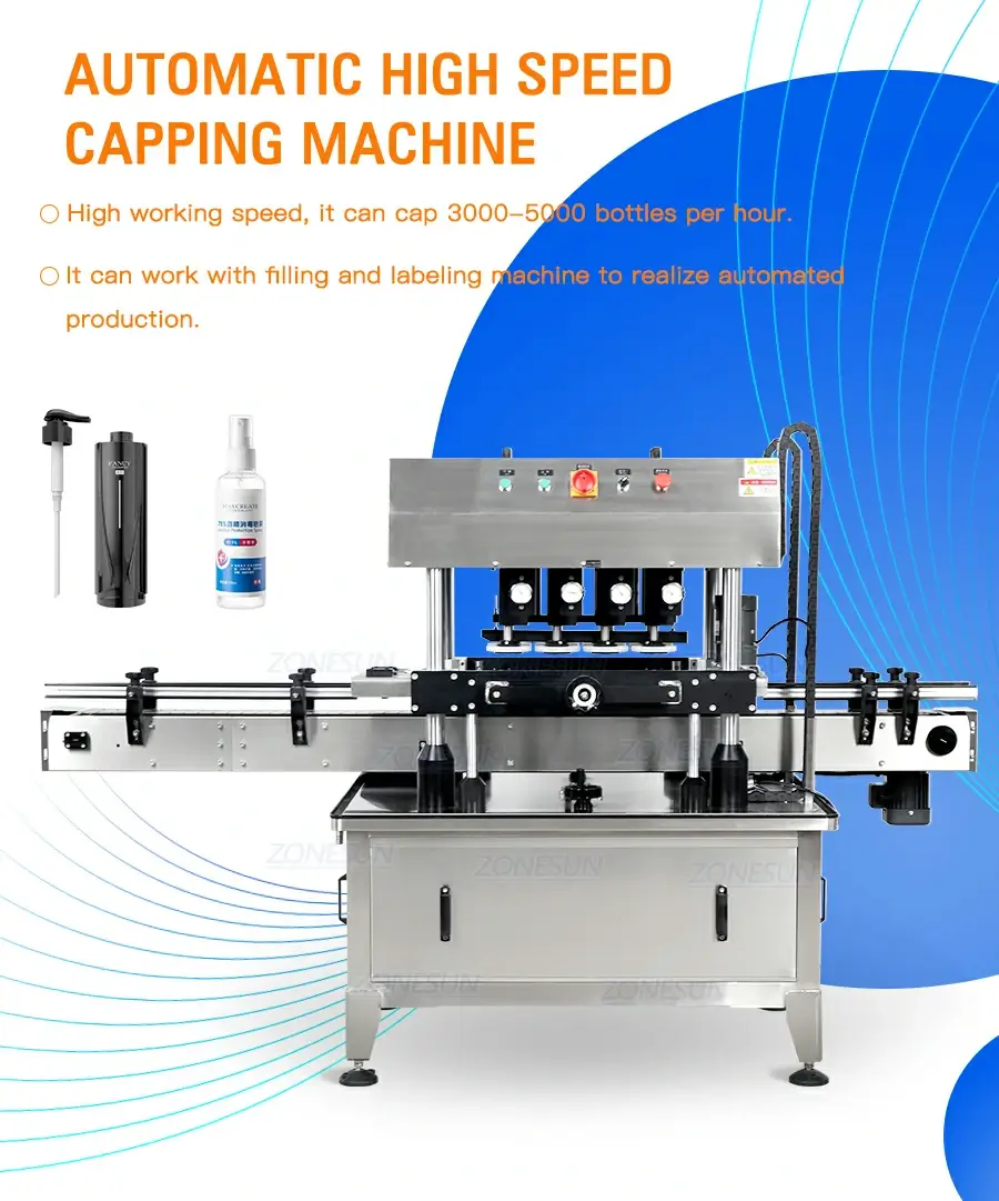 ZONEUSN ZS-XG440B Automatic High Speed Capping Machine-ZONESUN TECHNOLOGY LIMITED ZONEUSN ZS-XG440B Automatic High Speed Capping Machine-ZONESUN TECHNOLOGY LIMITED