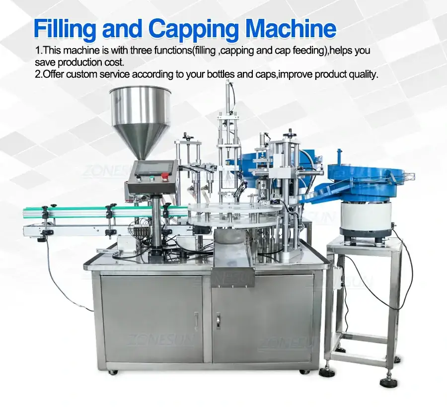 Full Automatic Filling Capping Machine-ZONESUN TECHNOLOGY LIMITED Full Automatic Filling Capping Machine-ZONESUN TECHNOLOGY LIMITED