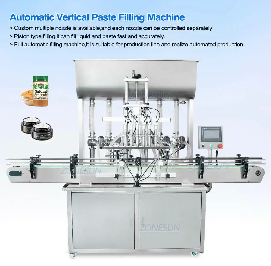 ZONESUN ZS-YT6T-6P Automatic Pneumatic Paste Filling Machine-ZONESUN TECHNOLOGY LIMITED ZONESUN ZS-YT6T-6P Automatic Pneumatic Paste Filling Machine-ZONESUN TECHNOLOGY LIMITED