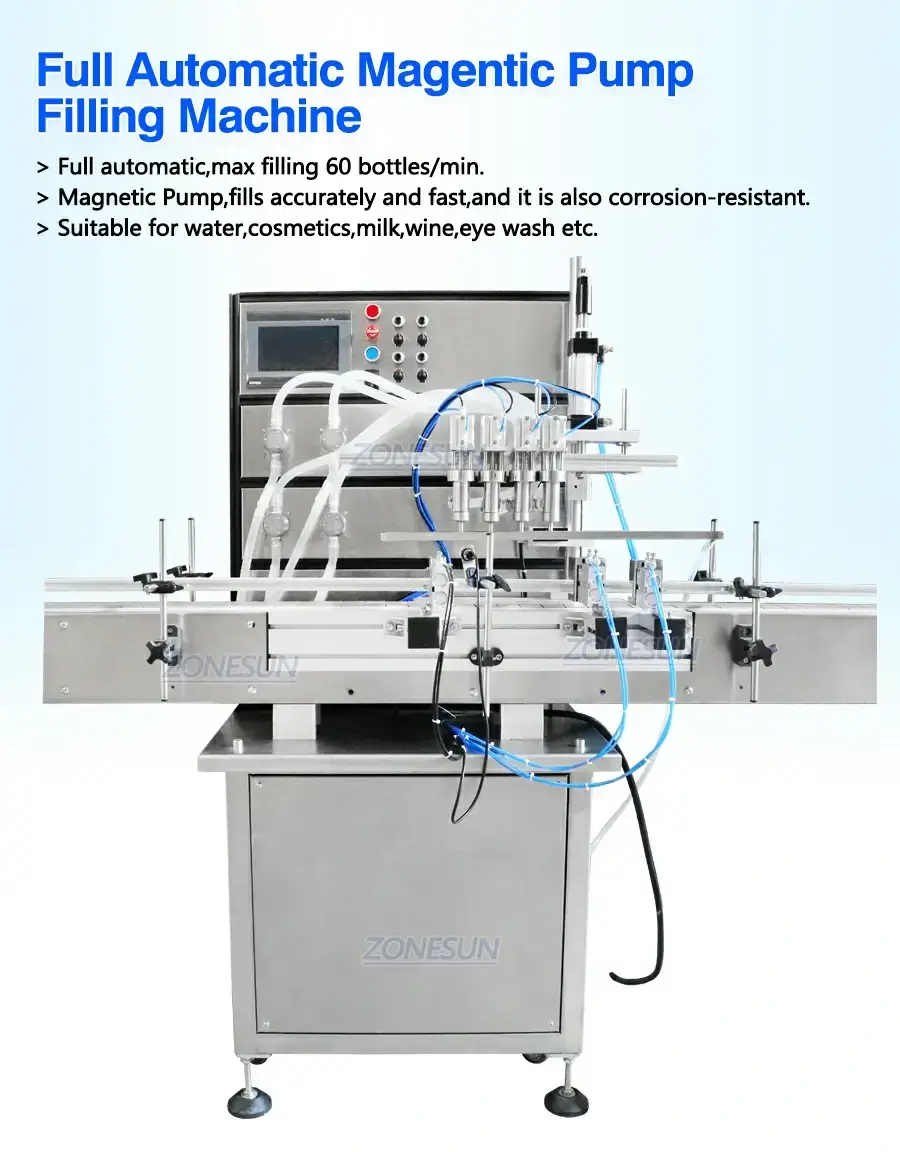 4-head Vertical Magnetic Pump Filling Machine-ZONESUN TECHNOLOGY LIMITED 4-head Vertical Magnetic Pump Filling Machine-ZONESUN TECHNOLOGY LIMITED