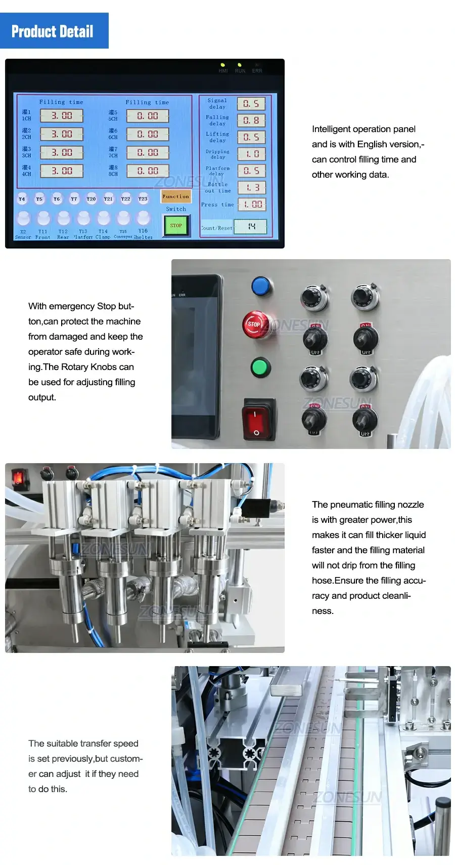 4-head Vertical Magnetic Pump Filling Machine-ZONESUN TECHNOLOGY LIMITED 4-head Vertical Magnetic Pump Filling Machine-ZONESUN TECHNOLOGY LIMITED