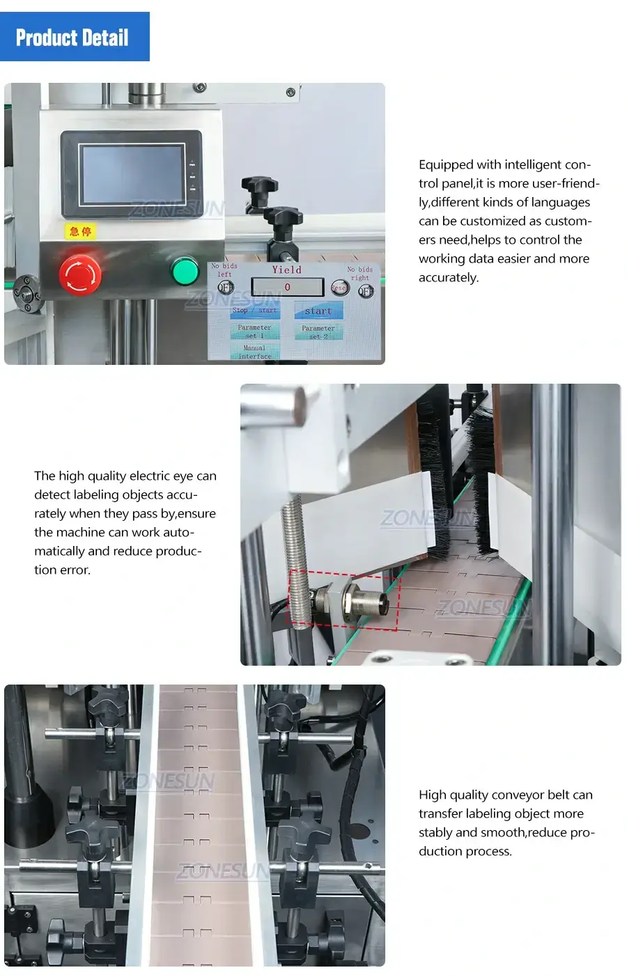 ZONESUN ZS-TB300M Automatic Flat Bottle Double Sided Labeling Machine-ZONESUN TECHNOLOGY LIMITED ZONESUN ZS-TB300M Automatic Flat Bottle Double Sided Labeling Machine-ZONESUN TECHNOLOGY LIMITED