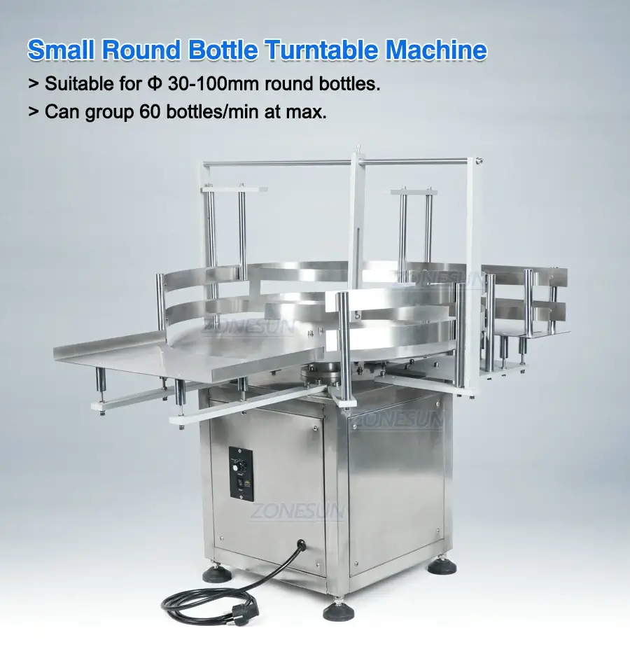 Small Round Bottle Turntable Machine-ZONESUN TECHNOLOGY LIMITED Small Round Bottle Turntable Machine-ZONESUN TECHNOLOGY LIMITED