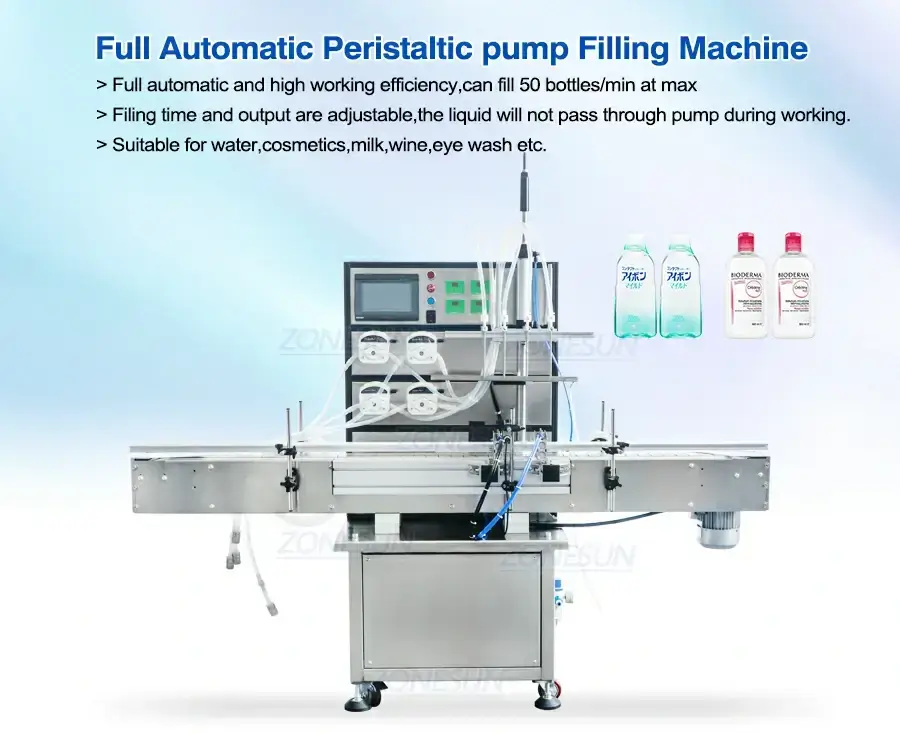 4-head Peristaltic Pump Filling Machine-ZONESUN TECHNOLOGY LIMITED 4-head Peristaltic Pump Filling Machine-ZONESUN TECHNOLOGY LIMITED