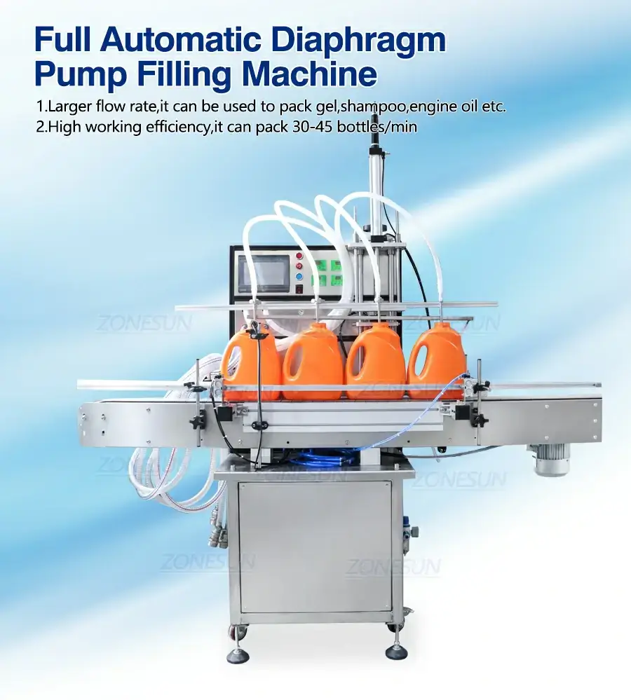 40L Vertical Diaphragm Pump Filling Machine-ZONESUN TECHNOLOGY LIMITED 40L Vertical Diaphragm Pump Filling Machine-ZONESUN TECHNOLOGY LIMITED