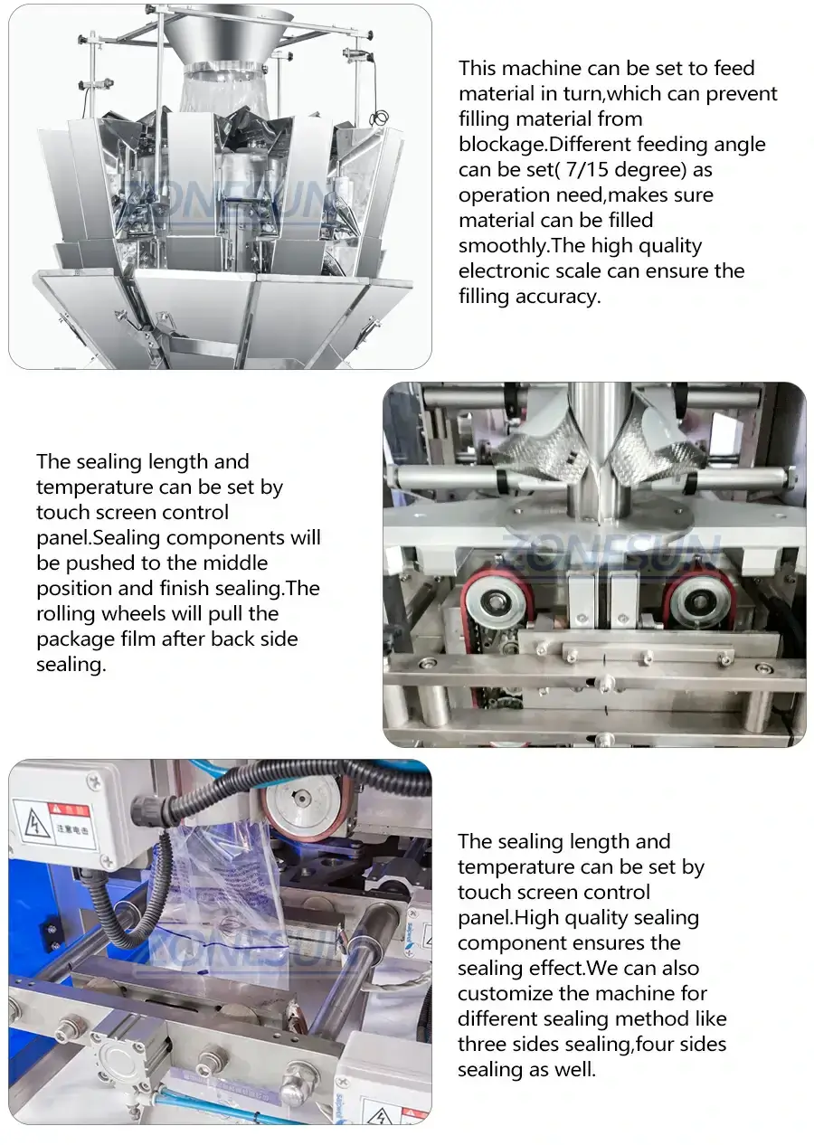 10 Heads Weighing Packaging Machine-ZONESUN TECHNOLOGY LIMITED 10 Heads Weighing Packaging Machine-ZONESUN TECHNOLOGY LIMITED