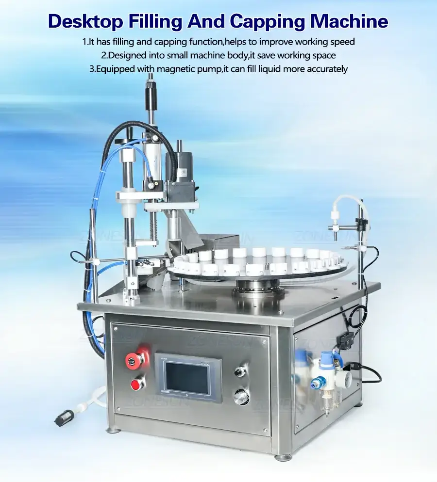 Desktop Filling And Capping Machine-ZONESUN TECHNOLOGY LIMITED Desktop Filling And Capping Machine-ZONESUN TECHNOLOGY LIMITED