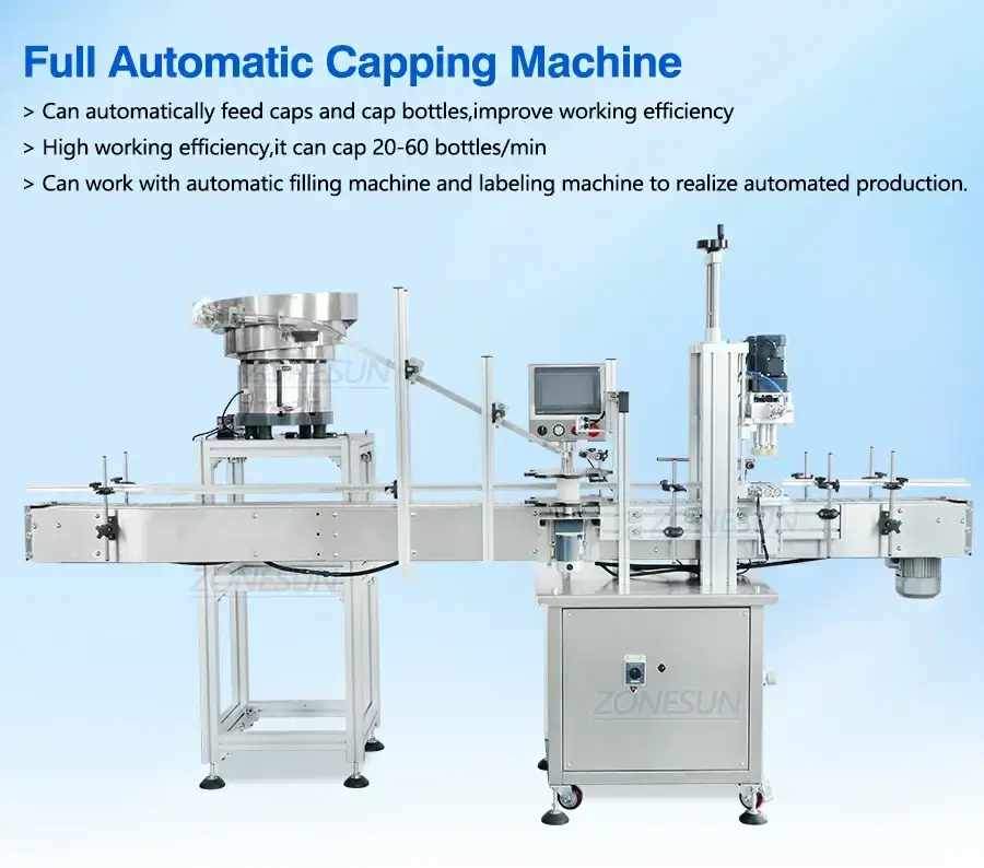Full Automatic Capping Machine-ZONESUN TECHNOLOGY LIMITED Full Automatic Capping Machine-ZONESUN TECHNOLOGY LIMITED