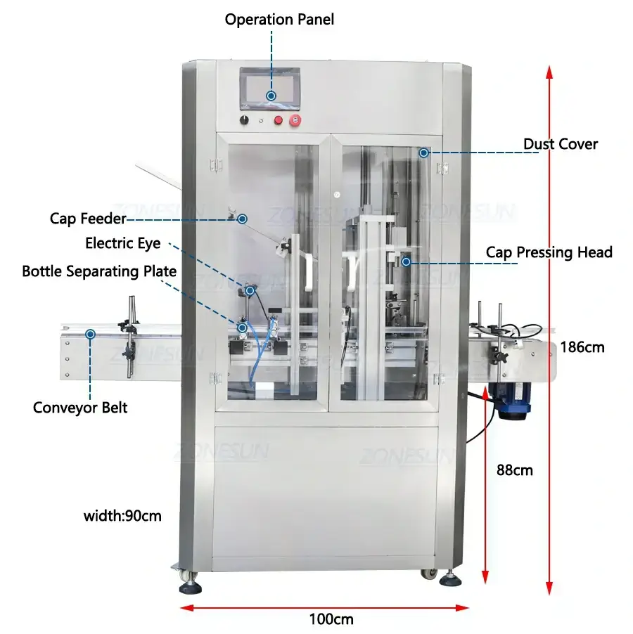 Automatic Capping Machine With Dust Cover-ZONESUN TECHNOLOGY LIMITED Automatic Capping Machine With Dust Cover-ZONESUN TECHNOLOGY LIMITED