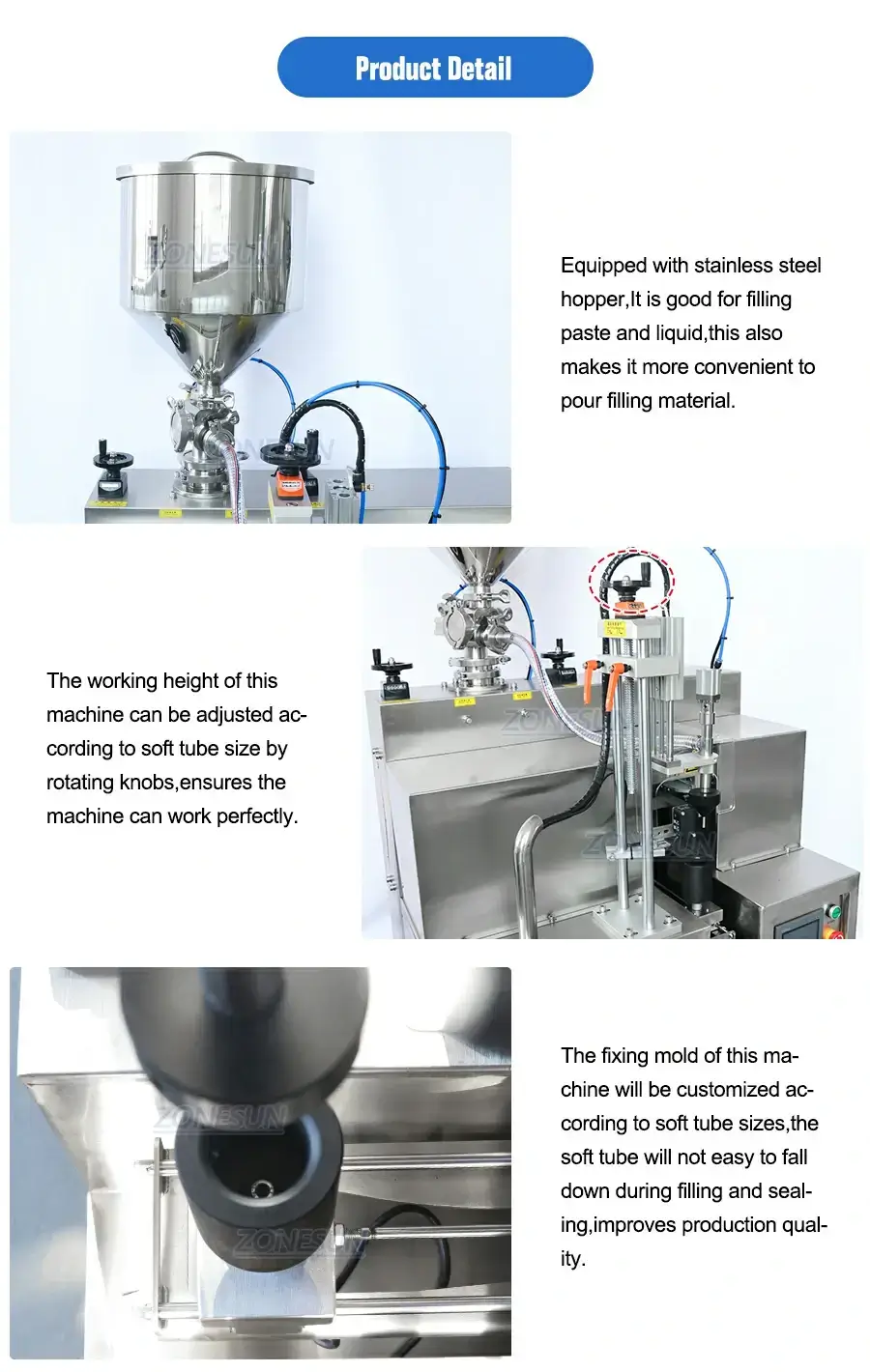 Tube Filling And Sealing Machine-ZONESUN TECHNOLOGY LIMITED Tube Filling And Sealing Machine-ZONESUN TECHNOLOGY LIMITED