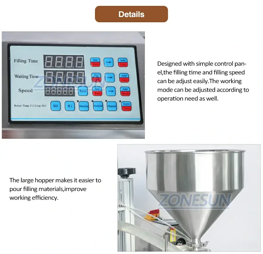 Rotor Pump Paste Filling Machine-ZONESUN TECHNOLOGY LIMITED Rotor Pump Paste Filling Machine-ZONESUN TECHNOLOGY LIMITED