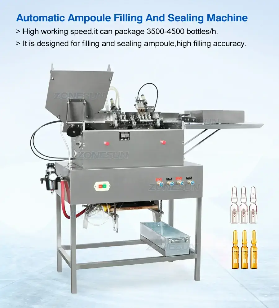 Glass Ampoule Filling Sealing Machine-ZONESUN TECHNOLOGY LIMITED Glass Ampoule Filling Sealing Machine-ZONESUN TECHNOLOGY LIMITED