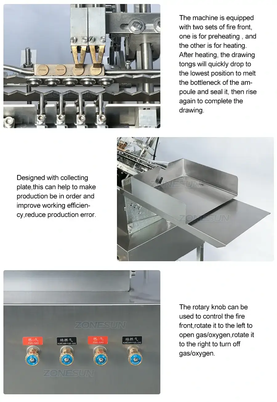 Glass Ampoule Filling Sealing Machine-ZONESUN TECHNOLOGY LIMITED Glass Ampoule Filling Sealing Machine-ZONESUN TECHNOLOGY LIMITED