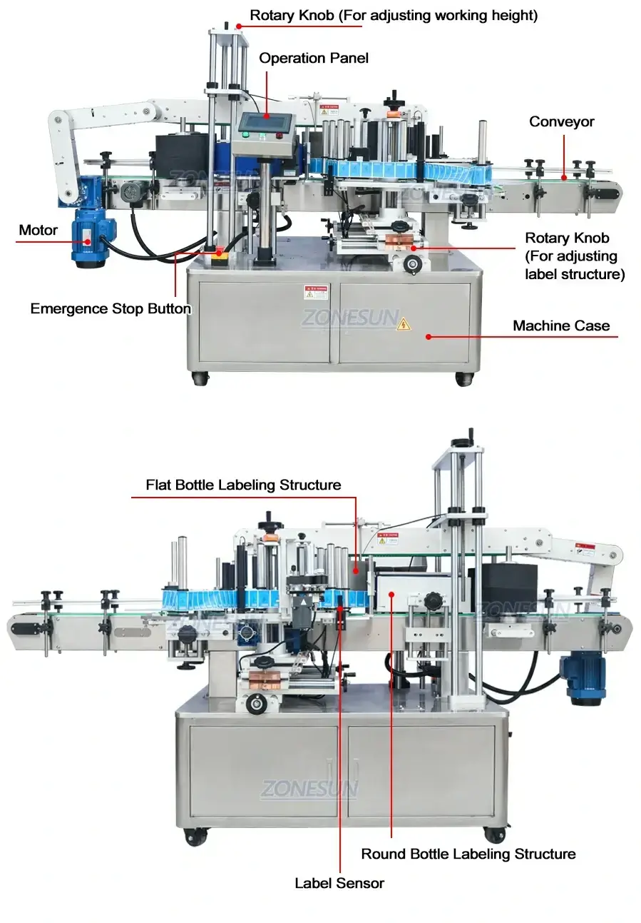 Double Size Labeling Machine-ZONESUN TECHNOLOGY LIMITED Double Size Labeling Machine-ZONESUN TECHNOLOGY LIMITED