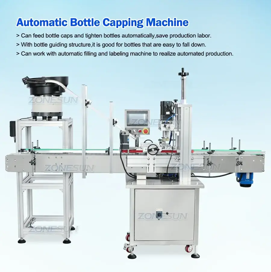 Capping Machine With Cap Vibratory Feeder-ZONESUN TECHNOLOGY LIMITED Capping Machine With Cap Vibratory Feeder-ZONESUN TECHNOLOGY LIMITED