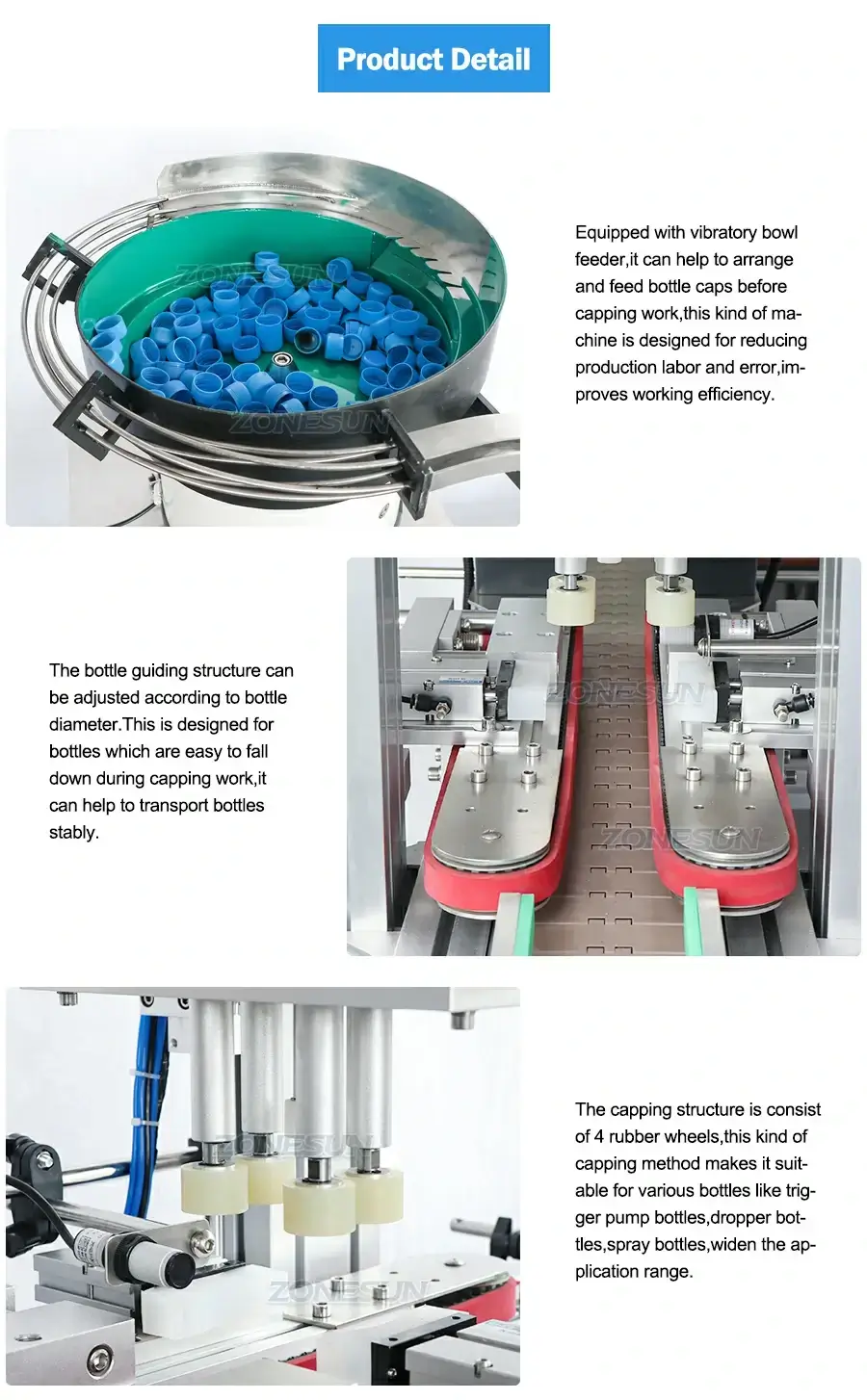 Capping Machine With Cap Vibratory Feeder-ZONESUN TECHNOLOGY LIMITED Capping Machine With Cap Vibratory Feeder-ZONESUN TECHNOLOGY LIMITED