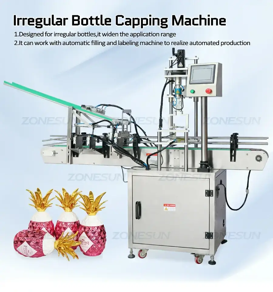 Irregular Bottle Capping Machine-ZONESUN TECHNOLOGY LIMITED Irregular Bottle Capping Machine-ZONESUN TECHNOLOGY LIMITED