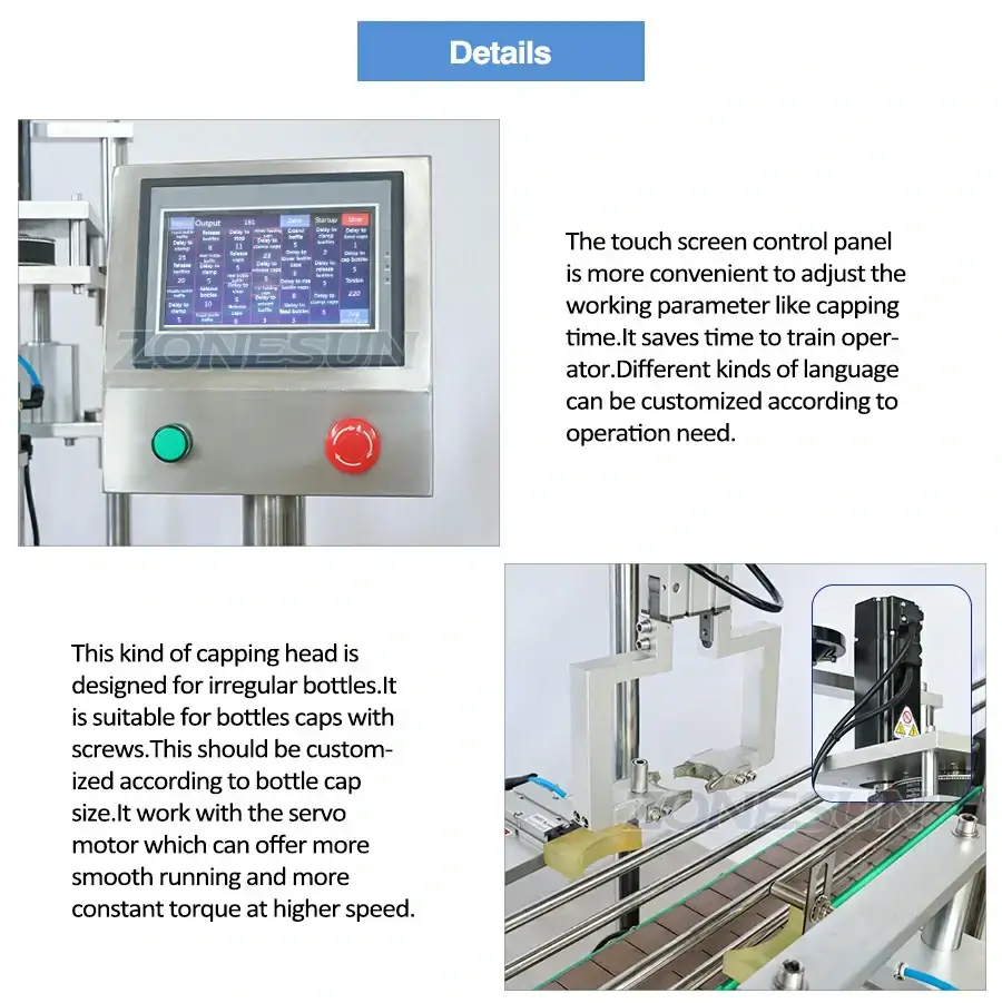 Irregular Bottle Capping Machine-ZONESUN TECHNOLOGY LIMITED Irregular Bottle Capping Machine-ZONESUN TECHNOLOGY LIMITED