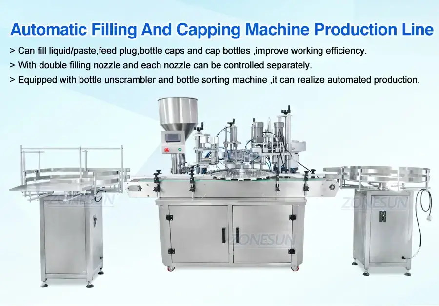 4 IN 1 Filling Capping Line-ZONESUN TECHNOLOGY LIMITED 4 IN 1 Filling Capping Line-ZONESUN TECHNOLOGY LIMITED