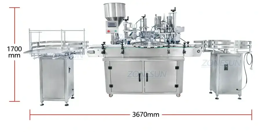 4 IN 1 Filling Capping Line-ZONESUN TECHNOLOGY LIMITED 4 IN 1 Filling Capping Line-ZONESUN TECHNOLOGY LIMITED